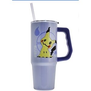 Pokemon Mimikyu 30oz Stainless Steel Tumbler Handle Straw Silver Buffalo Purple